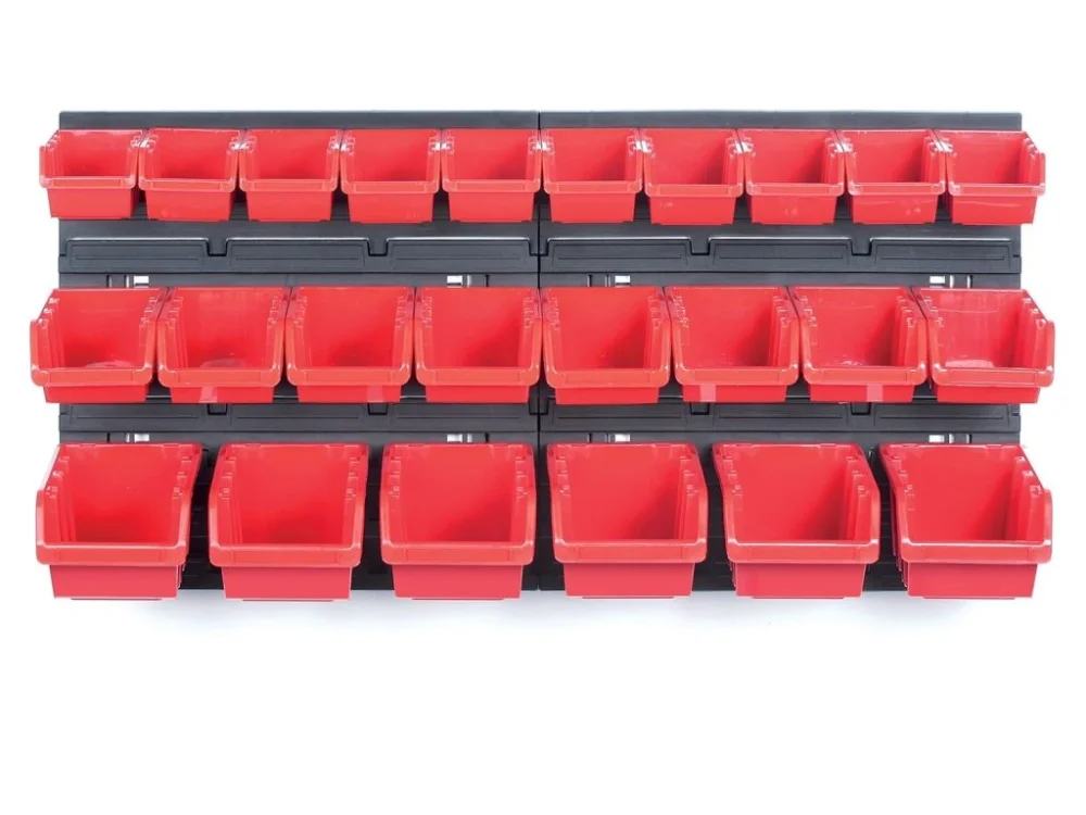 Závěsný panel s 24 boxy na nářadí ORDERLINE 800 x 195 x 392 mm Sleva