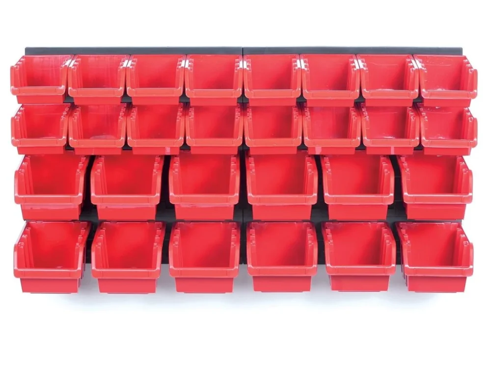 Závěsný panel s 28 boxy na nářadí ORDERLINE 800 x 195 x 400 mm Poslední Šance