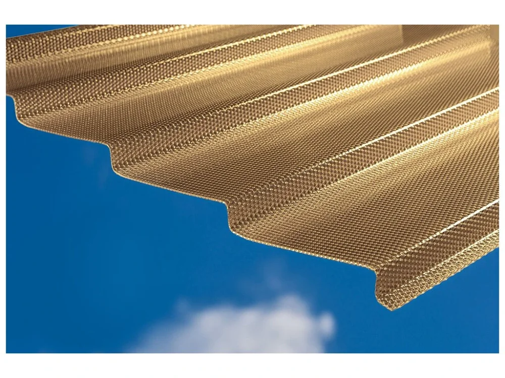 Oblíbený Polykarbonátový vlnitý panel MARLON CSE DIAMOND Z-TOP s šestihrannou strukturou 0,954 x 5 m bronz