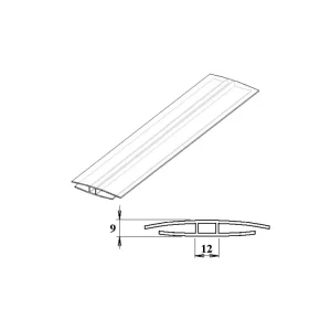Akční Cena H-profil pro polykarbonátové desky 6 mm polykarbonátový 3 m čirý