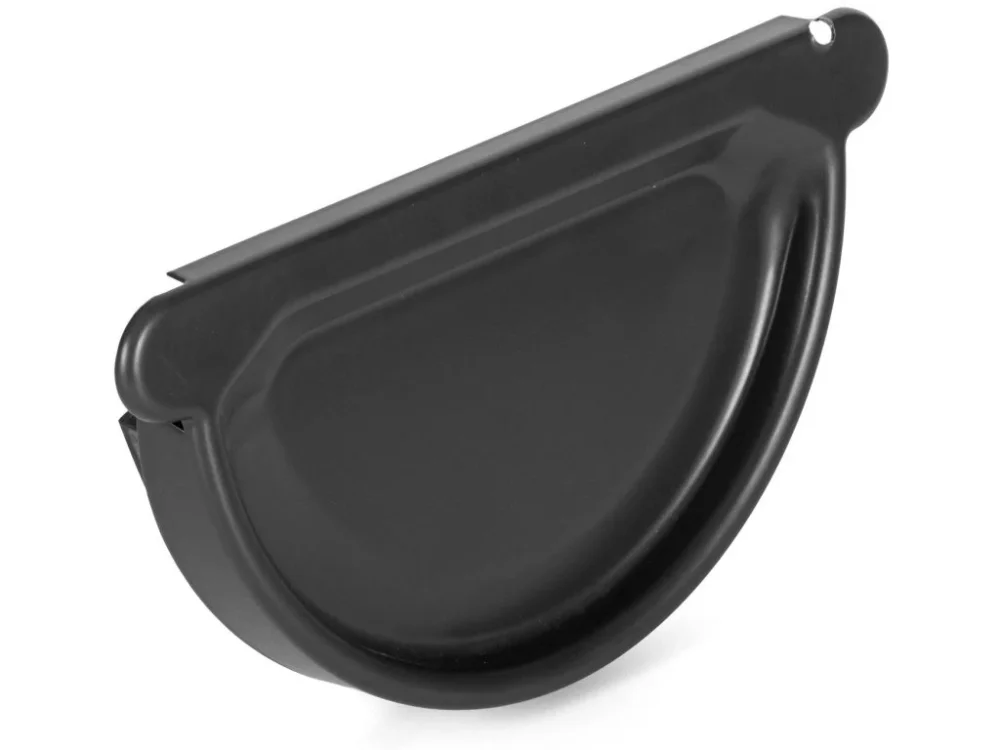 Čelo s těsněním pro okapový žlab EVROMAT 333 mm pozinkované lakované RAL 9005 černé Cenově Výhodný