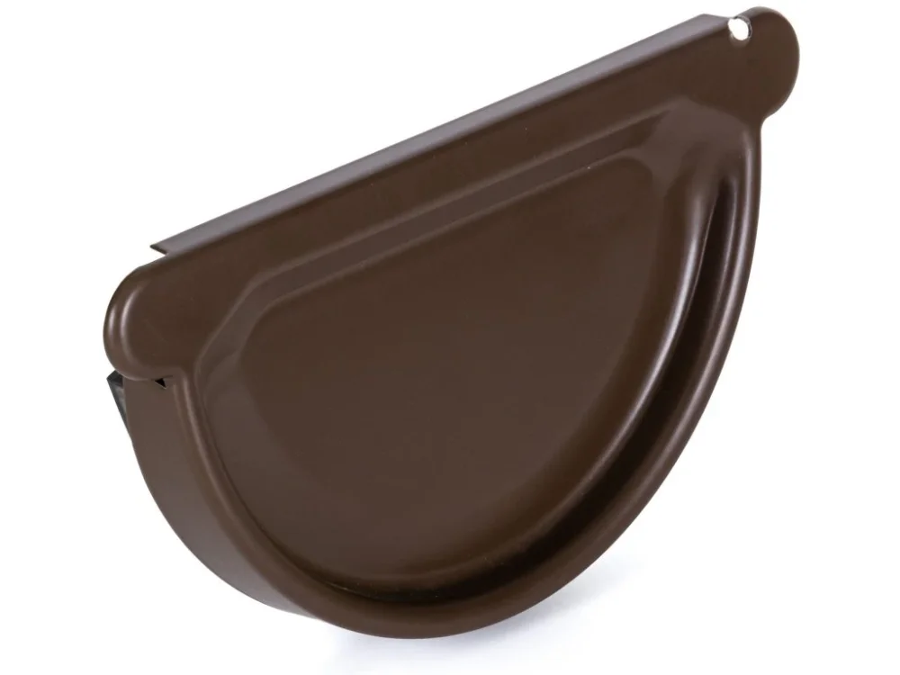 Čelo s těsněním pro okapový žlab EVROMAT 333 mm pozinkované lakované RAL 8017 hnědé Sleva