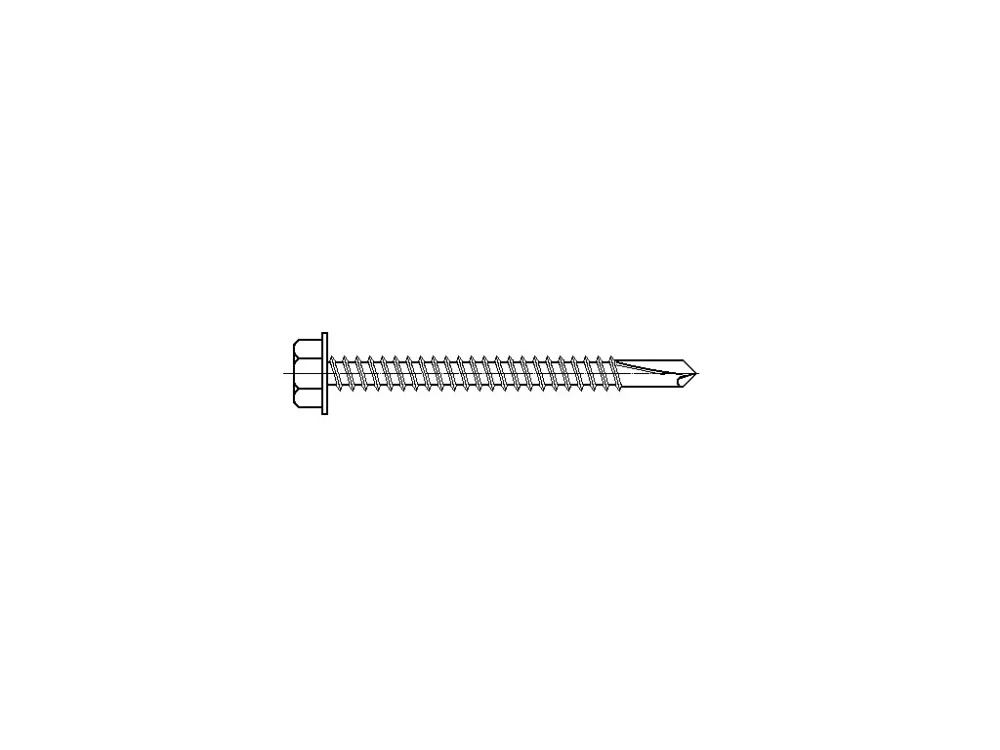 Vrut do železa TEX s šestihrannou hlavou 4,8 x 50 mm pro polykarbonátové desky Speciální Cena