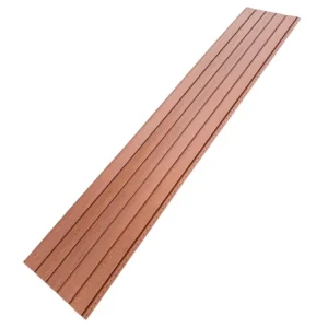 Zlevněný Střešní plechový podhled PERFOROVANÝ 506 / 3000 mm ZLATÝ DUB (dřevodekor)