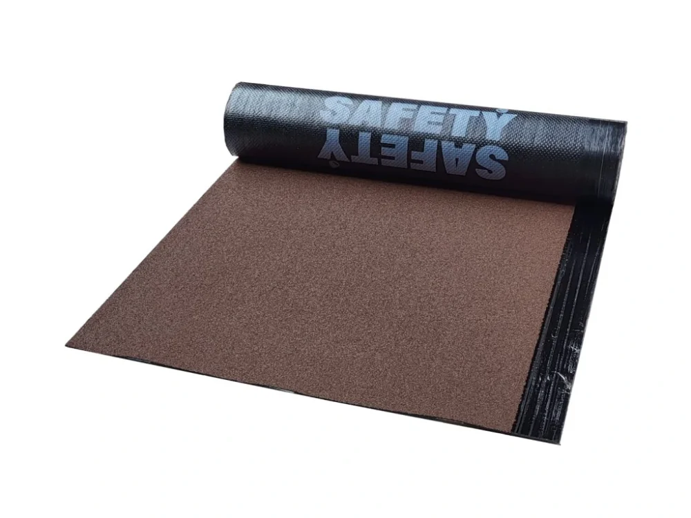 Nová Kolekce Asfaltový modifikovaný pás SAFETY PLAST COLOR hnědý mix 4 mm (8m2/rol)