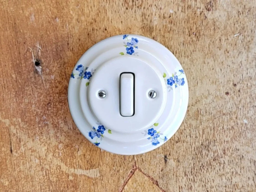 Da Vinci Pomněnka F – porcelánový vypínač, řazení 1 – sítotisk, 10x10 Odeslání Ihned