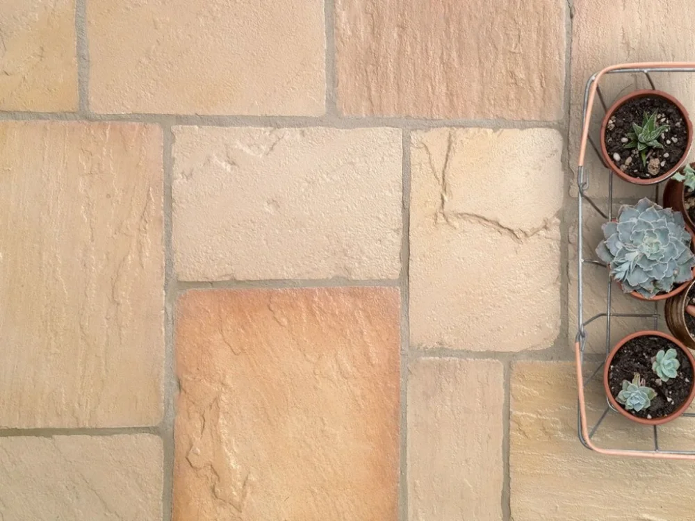 Finální Výprodej Sandstone B imitace pískovcové dlažby MIX FORMÁTŮ mat