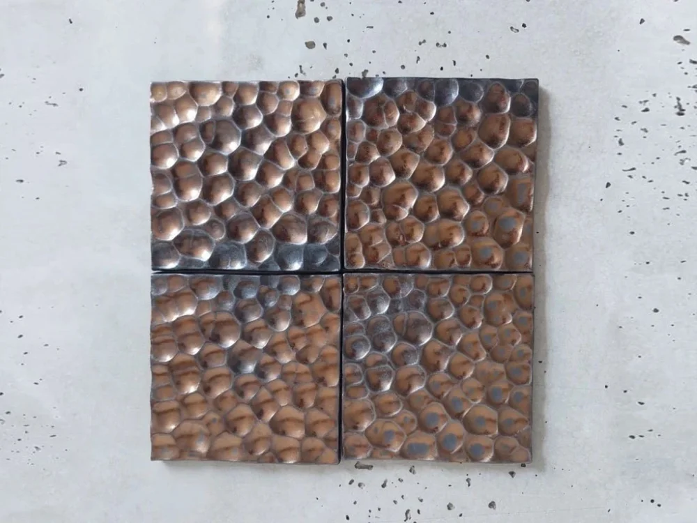 Relief Gold D zlato hnědé ručně vyrobené reliéfní obklady 10x10 lesk/mat Rychlé Dodání