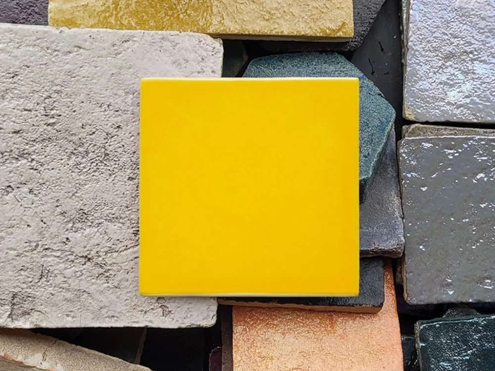 Oblíbený Relief Yellow A žluté ručně vyrobené obklady 10x10 lesk