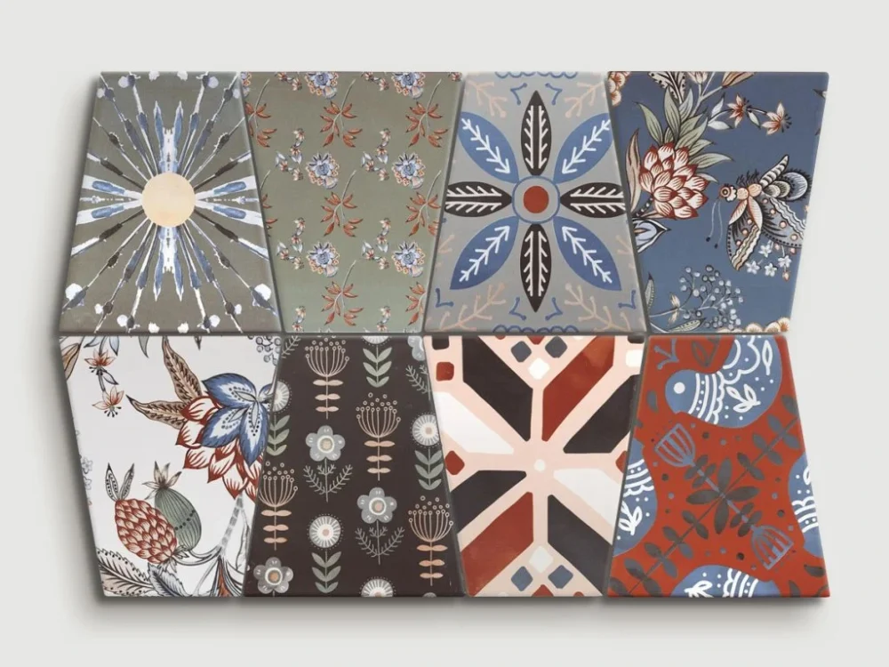 Poslední Šance Cevica Chintz Mix Dec. patchwork dlažba lichoběžník 17x20 mat