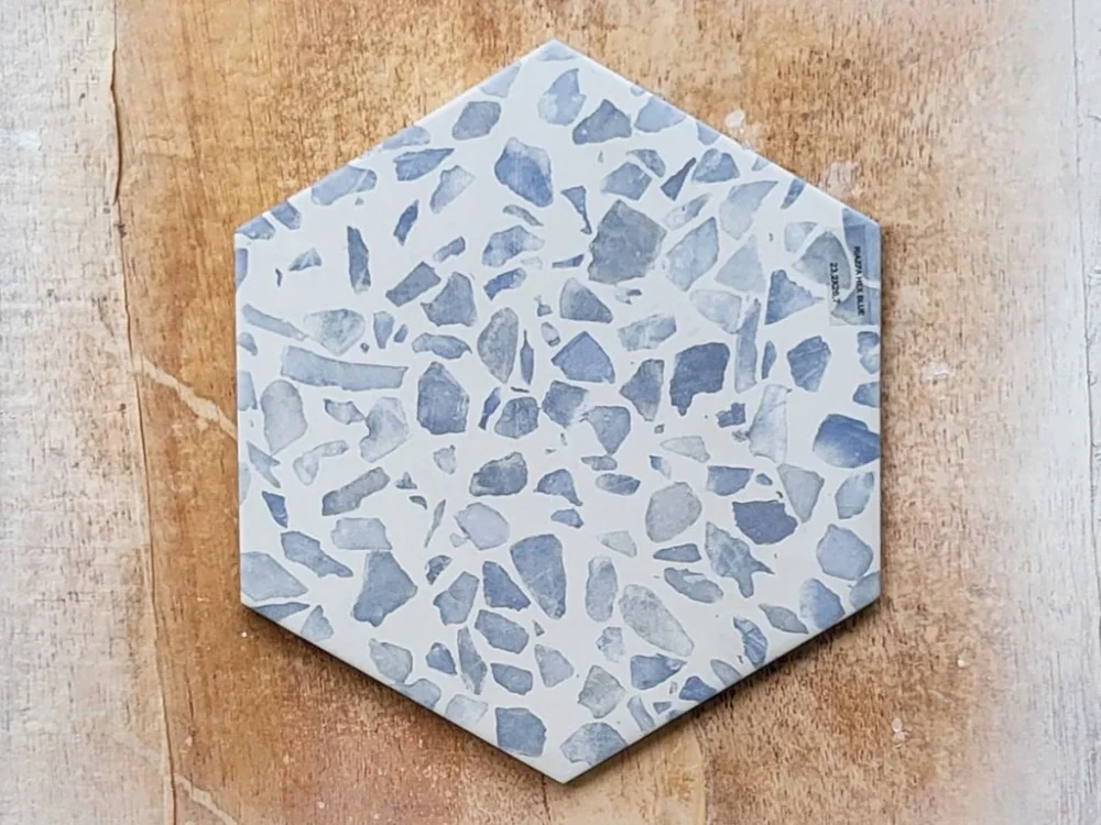 Cifre Riazza Blue – dlažba v imitaci terrazza, hexagon 23,2x26,7, mat Nakupujte Hned
