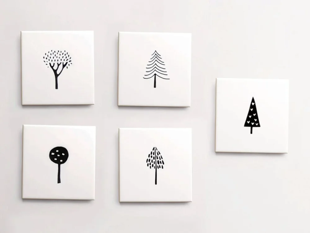 Da Vinci Primus Doodle Trees A obklady sítotisk 15x15 lesk – sada 5 ks S Akce