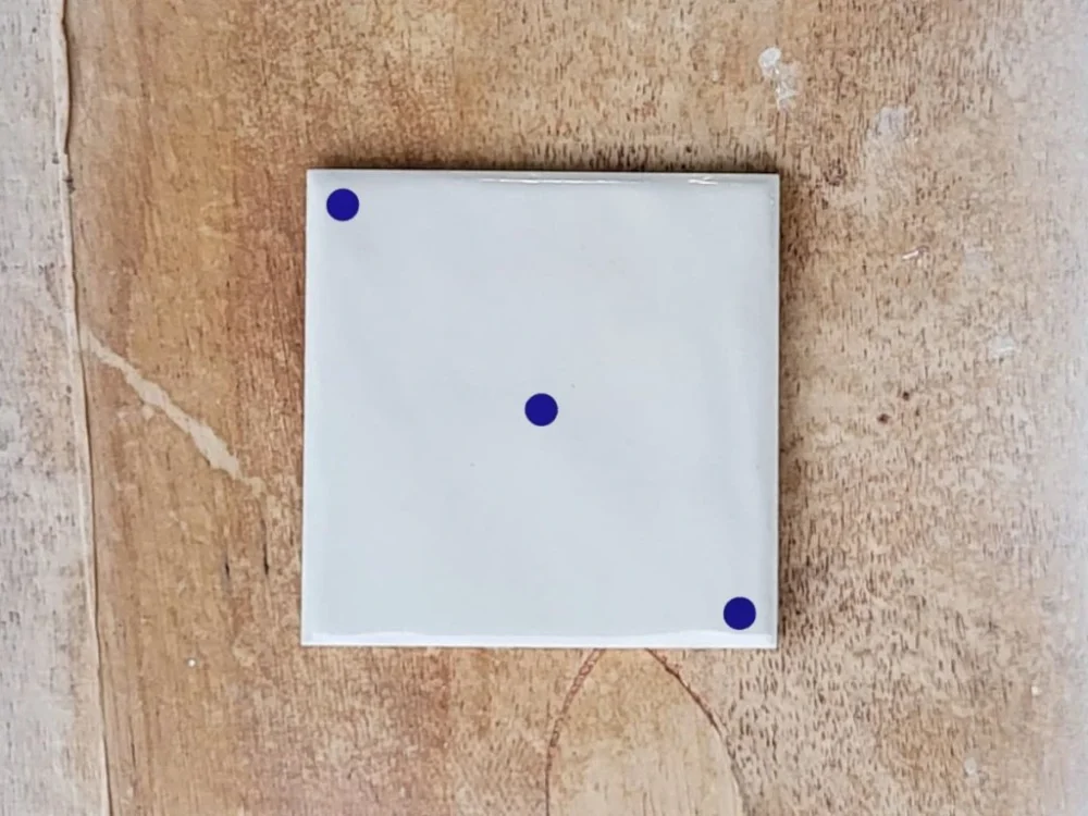 Hit Sezóny Da Vinci Maioliche Modrý puntík diagonála obklady sítotisk 15x15 lesk S