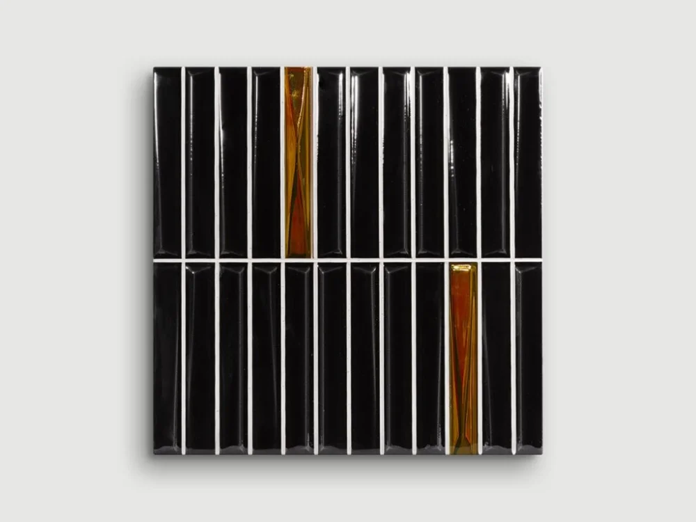 Finální Výprodej Monopole Melody Decor Black Gold reliéfní obklad 20x20 lesk