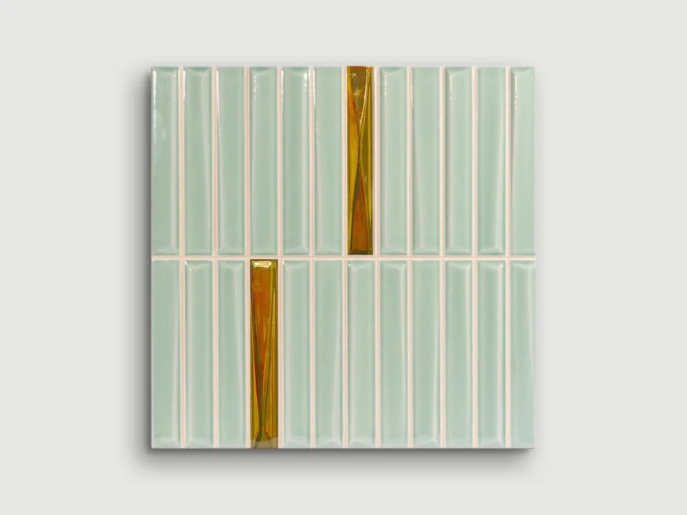 Monopole Melody Decor Emerald Gold reliéfní obklad 20x20 lesk Nová Kolekce