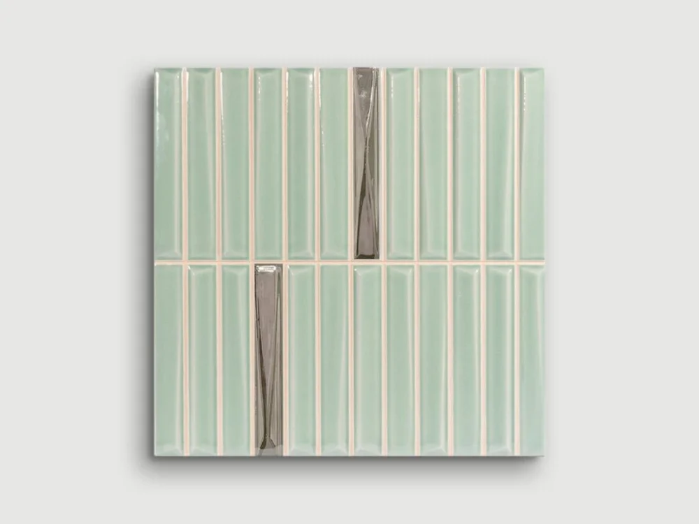 Monopole Melody Decor Emerald Silver reliéfní obklad 20x20 lesk Novinka