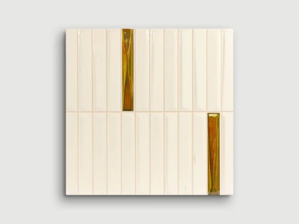 Sezónní Sleva Monopole Melody Decor Sand Gold reliéfní obklad 20x20 lesk