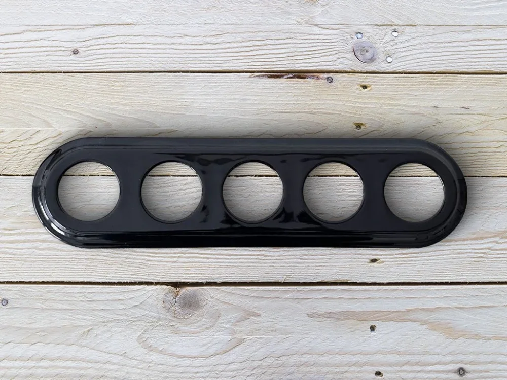 Retro Round Black – porcelánový čtyřrámeček – černý, 10x39 Bezpečná Platba