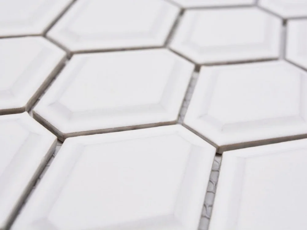 Metro Hex keramická 3D mozaika se zkosenými hranami 4,8x6 mat Odeslání Ihned