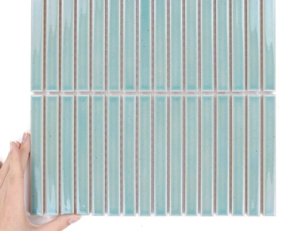 Nejlepší Volba KIT KAT Aqua bledě modrá keramická mozaika úzké obdélníky 1,5x14,4 lesk