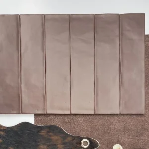Značkový Revoir Paris Provence Chocolat obdélníkové obklady metro 6,2x25 mat