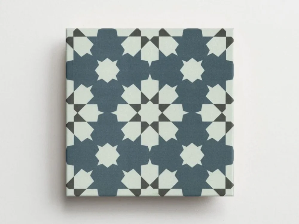 Must-Have Revoir Paris La Villette Benoit Bleu imitace cementové dlažby 20x20 mat