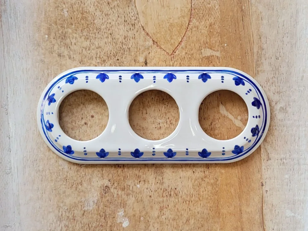 Da Vinci Modrý zvonek – porcelánový trojrámeček – ručně malovaný, 10x24,2 Novinka