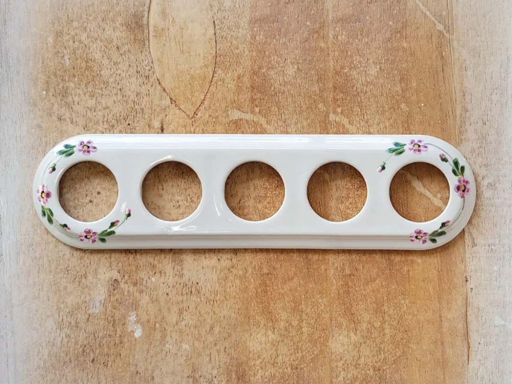 Da Vinci Růžový kvítek– porcelánový pětirámeček – ručně malovaný, 10x39 Nová Kolekce