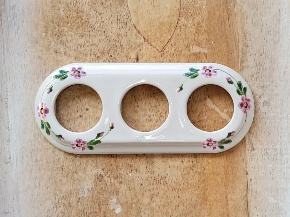 Da Vinci Růžový kvítek – porcelánový trojrámeček – ručně malovaný, 10x24,2 Akce