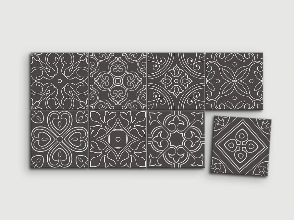 Cenová Bomba Elios Twist Mix Black retro patchwork dlažba 20x20 mat