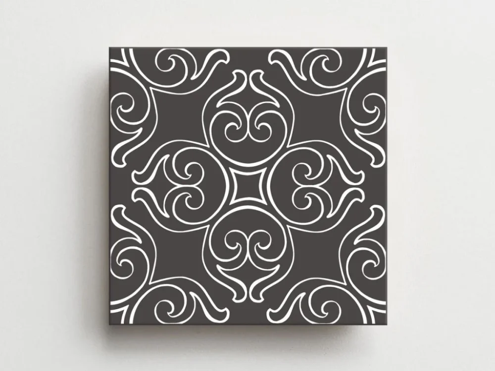 Akční Nabídka Elios Twist Pop Black retro vzorovaná dlažba 20x20 mat