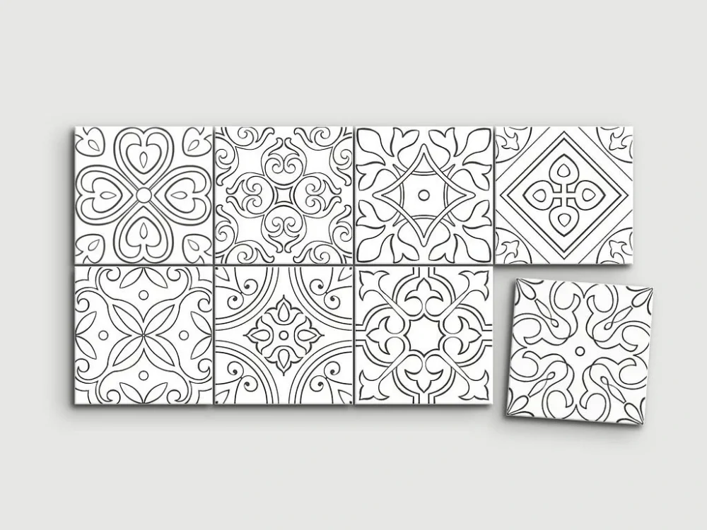 Elios Twist Mix White retro patchwork dlažba 20x20 mat Omezená Nabídka