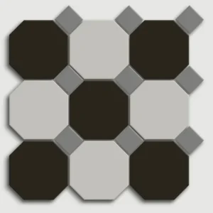 Akce CESI Full Body Ottagono Carbonio+Alluminio+Nickel – historická mozaika, osmihran – 10x10, mat