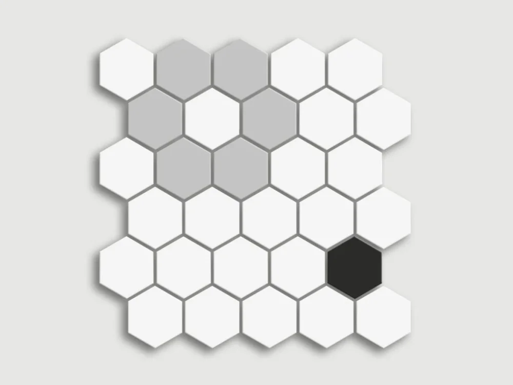 Aktuální CESI Full Body Esagono Dalia – celoslinutá mozaika, hexagon – 5x5, mat – MIXUJTE