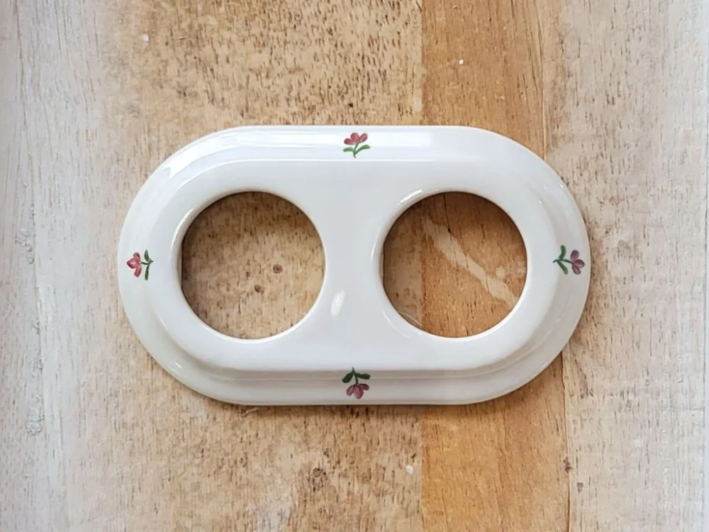 Nová Kolekce Da Vinci Tulipán – porcelánový dvojrámeček – ručně malovaný, 10x17,1