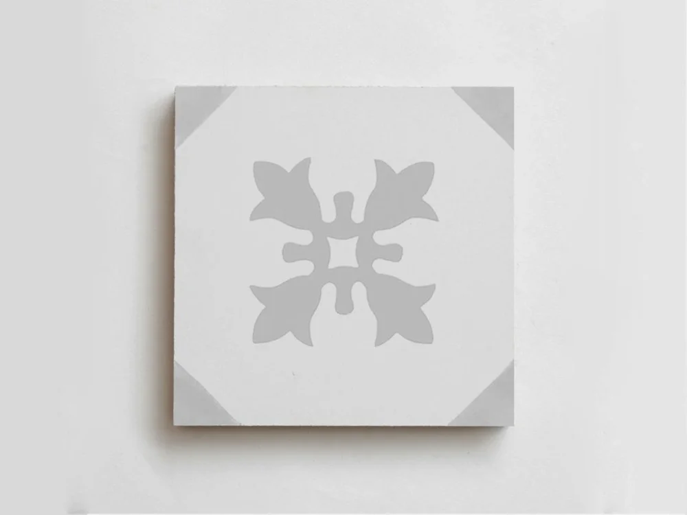 Floral – historická cementová dlažba – florální ornament – 20x20, mat Omezená Nabídka