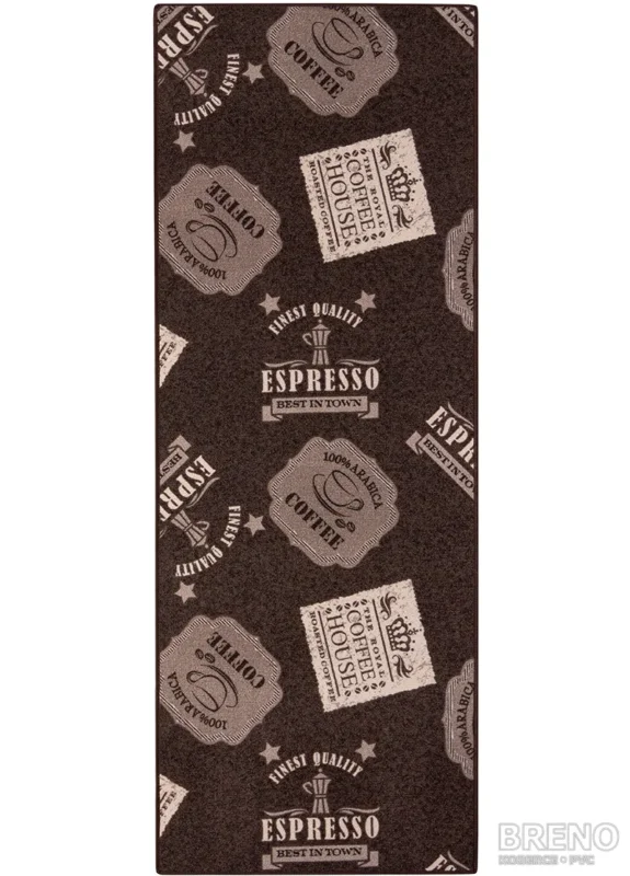 Kusový koberec COFFEE PATTERN 44 Nejlepší Volba