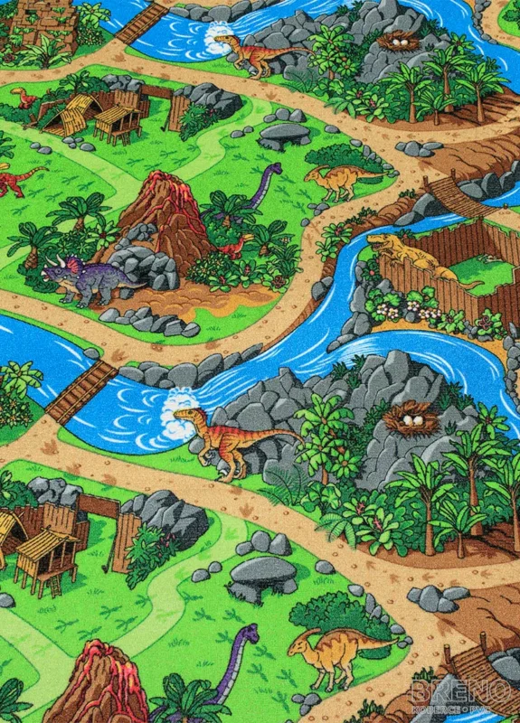 Metrážový koberec DINO 29 dinosauři Nízká Cena