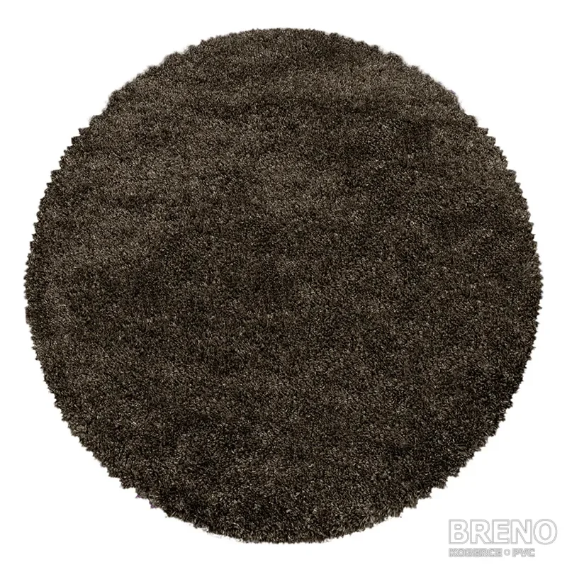 Horká Nabídka Kusový koberec FLUFFY kruh 3500 Brown
