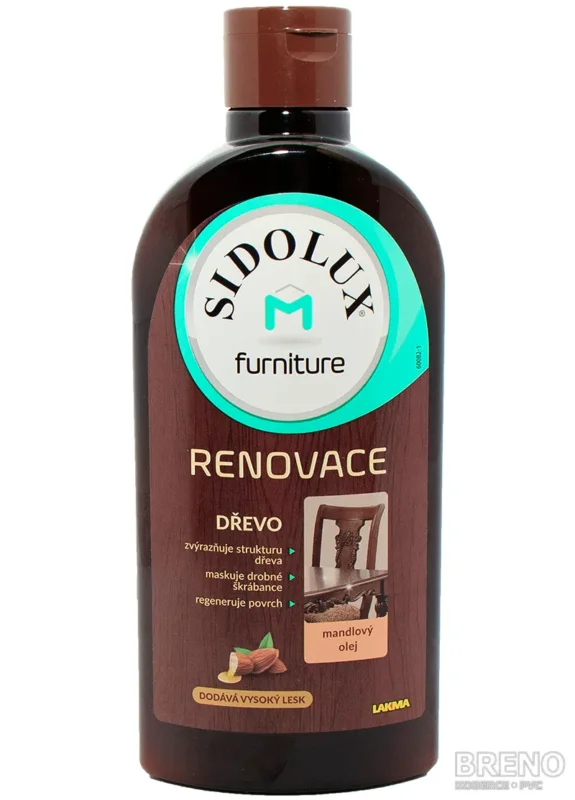 SIDOLUX M renovační mléko na nábytek s mandlovou vůní Vysoce Kvalitní