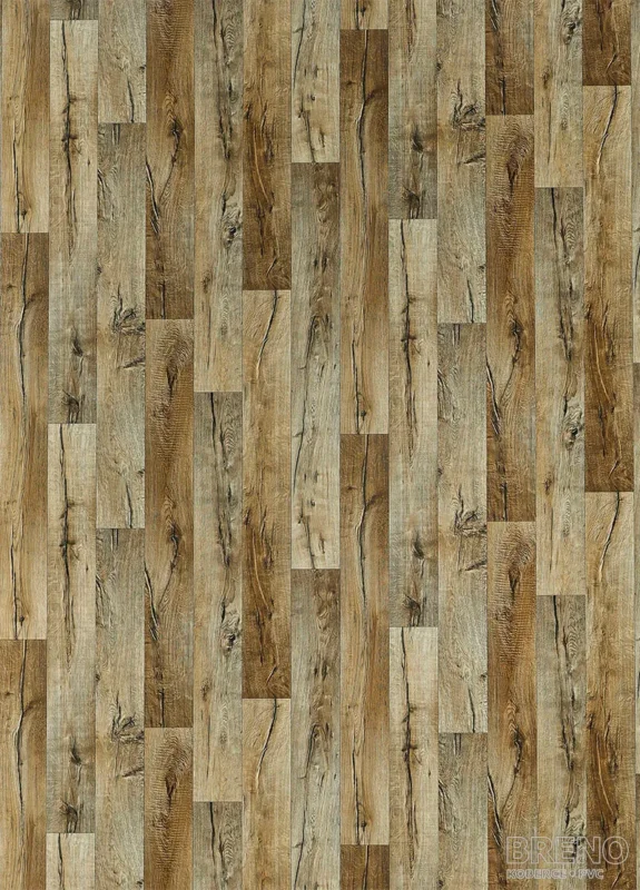 Akční Nabídka PVC GREENLINE Hunter Oak 043 – hnědé dřevo