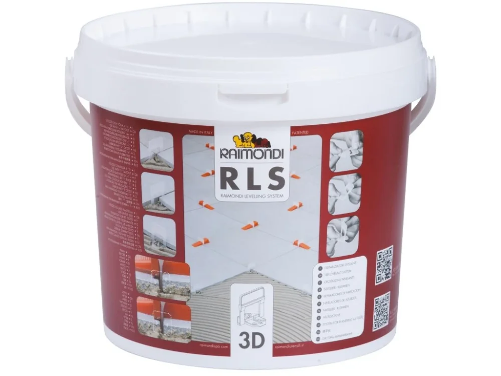 Expresní Doručení Raimondi RLS 3D sada v plastovém kyblíku /75xklip 3-12,75xklín,kleště podlahové