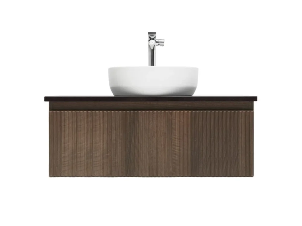Pouze Dnes SAT Koupelnová skříňka s umyvadlem a baterií SAT Evolution 98x30x44,8 cm ořech mat SATEVO100NADBUB