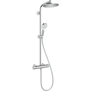 Akční Cena Hansgrohe Sprchový systém Hansgrohe Crometta S na stěnu s termostatickou baterií chrom 27268000