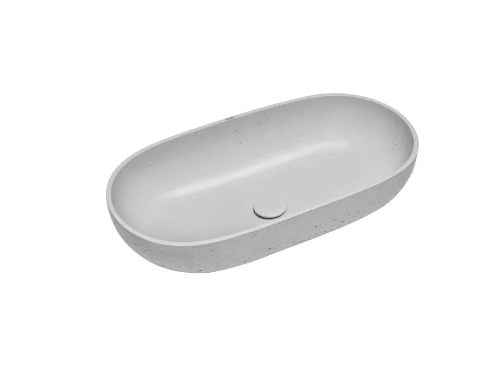 SAT Umyvadlo na desku SAT Cemento 65x35 cm šedá bez přepadu CEM6535TS Akční Nabídka