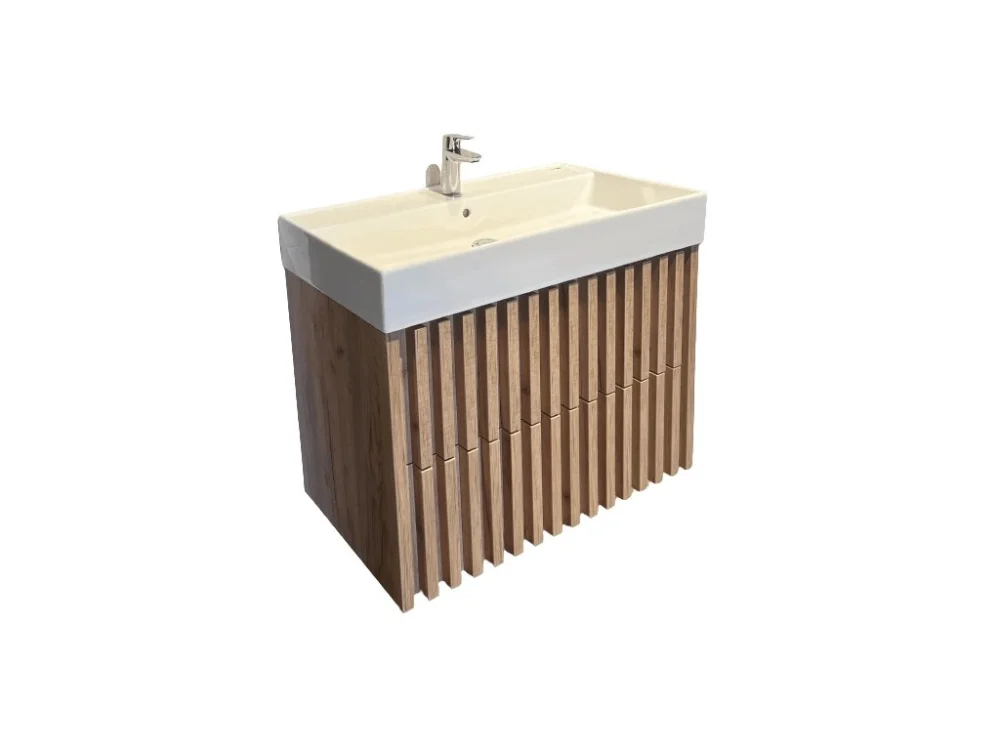 Pouze Dnes SAT Koupelnová skříňka s umyvadlem SAT Delano 60x56x46 cm dub mat DELANO60ZDSAT