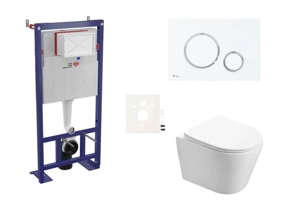 Horká Nabídka SAT Cenově zvýhodněný závěsný WC set SAT do lehkých stěn / předstěnová montáž + WC SAT Infinitio SIKOSSIN76