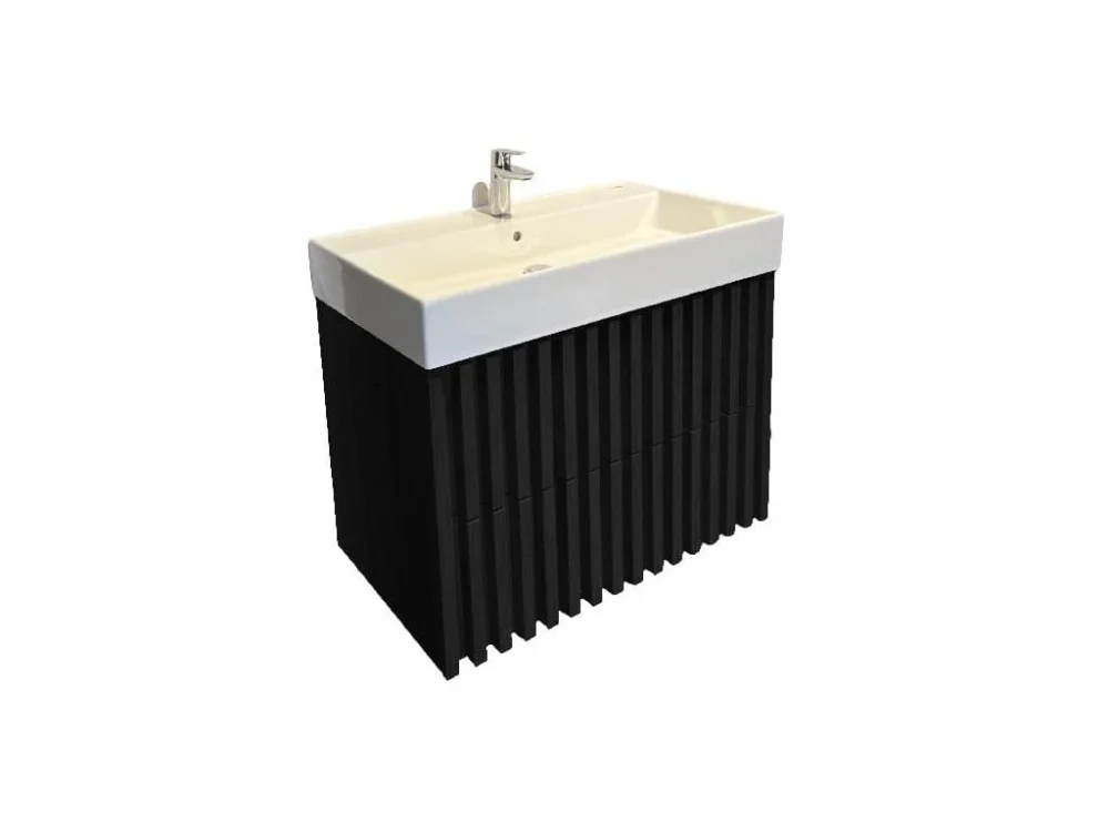 SAT Koupelnová skříňka s umyvadlem SAT Delano 60x56x46 cm černá mat DELANO60ZCSAT Oblíbený
