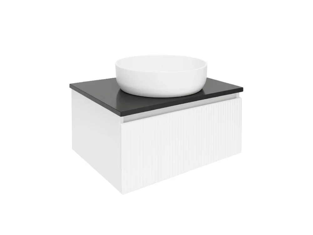 SAT Koupelnová skříňka s deskou z umělého kamene SAT Evolution 58x30x44,8 cm bílá mat SATEVO60WMTK Sezónní Sleva