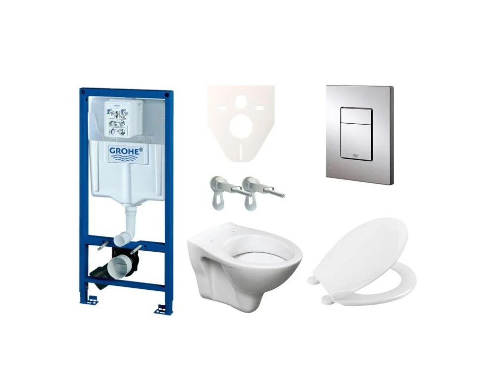 Jen Po Omezenou Doba Grohe Cenově zvýhodněný závěsný WC set GROHE do lehkých stěn / předstěnová montáž + WC Ceramia S-Line Pro 38528SET-KR